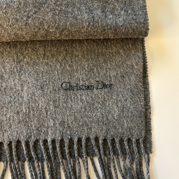Dior Other - Christian Dior | Vintage Gray Cashmere Scarf unisex